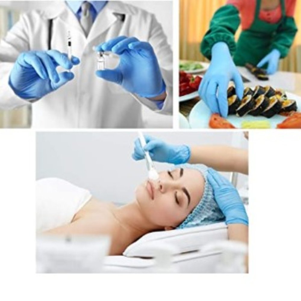 Disposable Nitrile Gloves, Large (100 PCS) LOT 3 boxes for one price